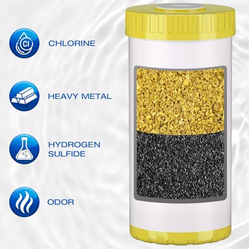 H&G Lifestyles 10" x 4.5" Whole House KDF and Carbon Water Filter, Reduce Chlorine Heavy Metal Improve Water Taste,Compatible with 84637, WPX5BB97P, PC10, 355214-45, 355215-45, WP10BB97P, WP5BB97P - Image 2