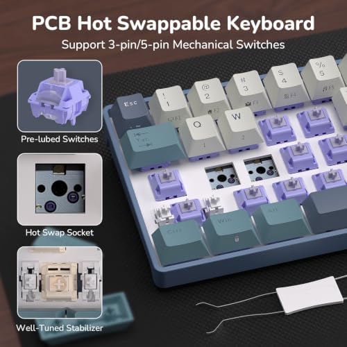 RK ROYAL KLUDGE RK68 65% RGB Wireless Mechanical Keyboard for Gaming, Work - Image 6