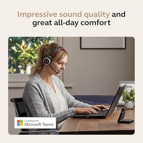 Jabra Evolve 65 SE Mono Wireless Headset - Bluetooth Headset with Noise-Cancelling Microphone, Long-Lasting Battery, and Dual Connectivity - MS Teams Certified, Works with All Other Platforms - Black - Image 4