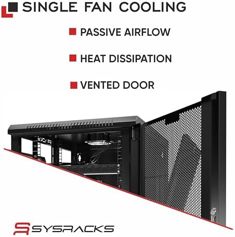 22U Wall Mount Server Rack Cabinet 24” Deep, 19” Network Enclosure for Home Lab with Fan, PDU, 2 Shelves, Casters & Feet, Locking Mesh Door - Image 2