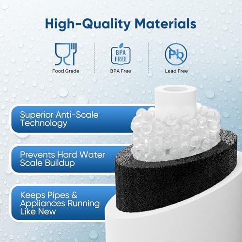 PUREPLUS 10"x4.5" Whole House Scale Inhibitor & Sediment Water Filter,3PACK - Image 3