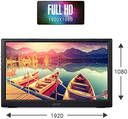 acer PM141Q biux 13.3" Full HD (1920 x 1080) IPS Portable Monitor Ultra Slim Portable Design 1 x USB 3.1 Type-C Port & 1 x Mini HDMI (USB Type-C and Mini HDMI Cable Included) - Image 3