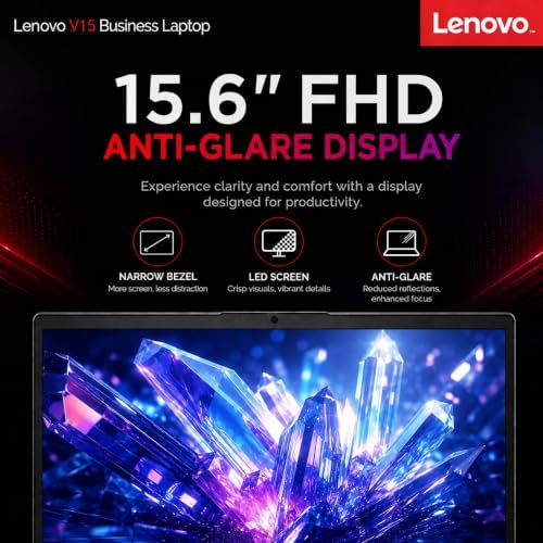 Lenovo V15 Business Laptop | 15.6" FHD LED Display | Intel N-Series Quad-Core Processor | 8GB DDR5 RAM | 512GB PCIE SSD | Ethernet (RJ-45) | HDMI | Dolby Audio | Wi-Fi 6 | Windows 11 Pro - Image 4