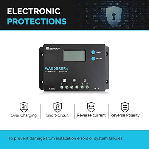 Renogy 10A PWM Solar Charge Controller 12V/24V Positive Ground LCD - Image 5