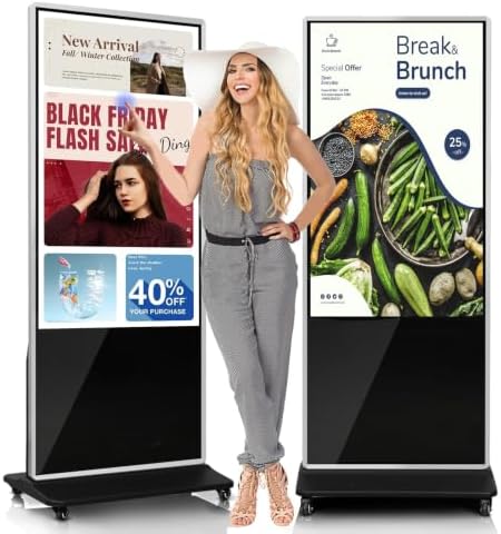 55" Touch Digital Signage Display Kiosk Floor Stand Advertising by InteractiveBoardSpecialist