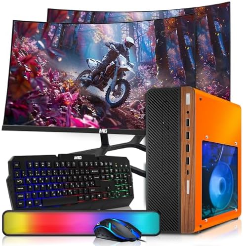 HP Half Dark Desktop PC Phoenix AMD Ryzen 3 Pro, 16GB RAM, 1TB SSD, Win 11 by Amazon+Renewed
