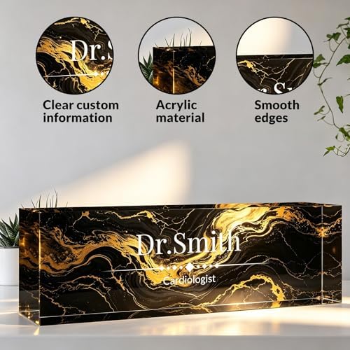 Custom Name Plate for Desk, Desk Name Plate Personalized, Acrylic Desktop Ornament, Stylish Office Decor, Appreciation Present for Boss, Social Worker, Teacher, Nurse, Employee - Image 5