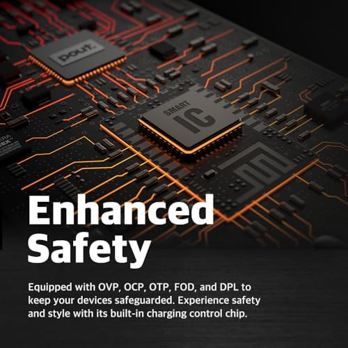 POUT H3 - Portable Qi Wireless Charging Mouse Pad Mat for Laptops Charges w/iPhone, Airpod, Samsung Galaxy (Midnight Blue) - Image 5