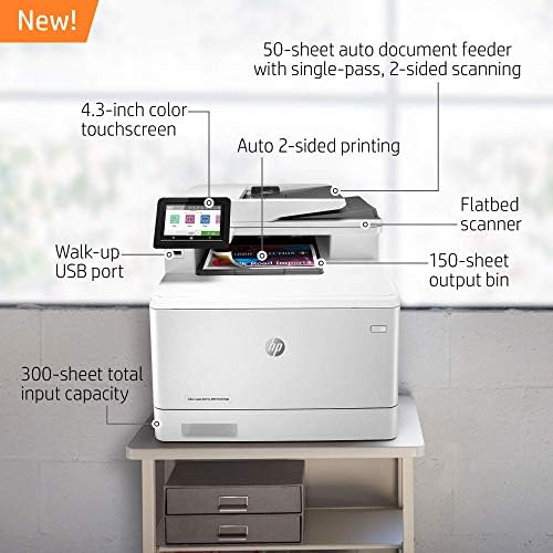 HP Color Laserjet Pro Multifunction M479fdn Laser Printer with One-Year, Next-Business Day, Onsite Warranty (W1A79A) White (Renewed) - Image 2