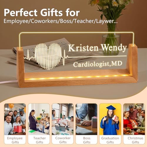 Ships Next Day, Custom Name Plate for Desk - The Doctor Light Up Acrylic Desk Name Plate Personalized Elegant Office Gifts for Doctor Appreciation Gifts, Office Decor for Women Men - Image 5
