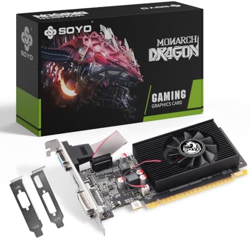 SOYO GeForce GT 610 2GB GDDR3 Low Profile Graphics Card,HDMI/VGA/DVI Port by SOYOOffcial