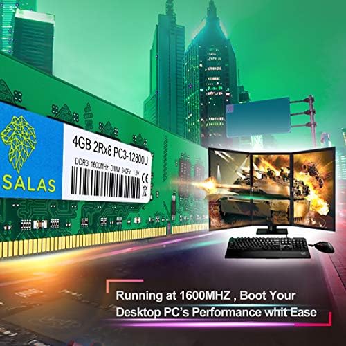 Rasalas 8GB DDR3 Kit (2X 4GB) PC3-12800 1600 Ram for Desktop - 2Rx8 Udimm 1.5V CL11 Memory - Image 4