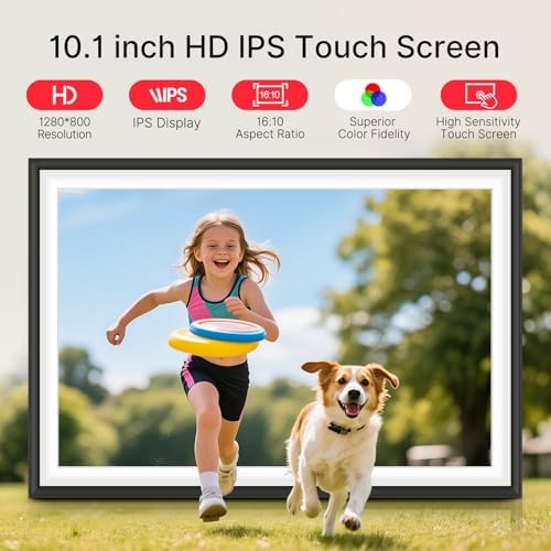Frameo 10.1" WiFi Digital Picture Frame, Electronic Photo Frames - 32GB - Image 4