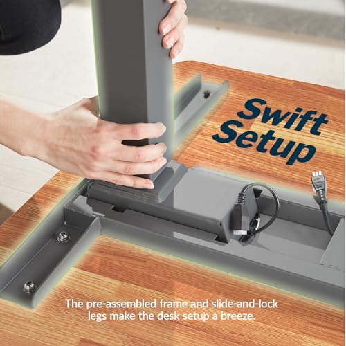 Vari ComfortEdge Electric Standing Desk – 60x30 – Butcher Block/Slate - Image 4