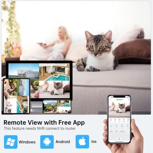 5MP Wireless Home Security Camera System, 8CH NVR with 3TB Hard Drive, SMONET CCTV Kit with 8 Indoor/Outdoor IP Cameras, Night Vision, IP66 Waterproof, Mobile App Access - Image 2