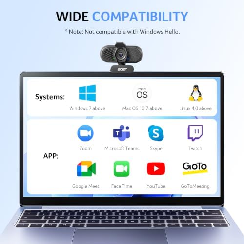 Acer 1080p Webcam for PC Computer Camera for Meeting Streaming-4 Pack - Image 7
