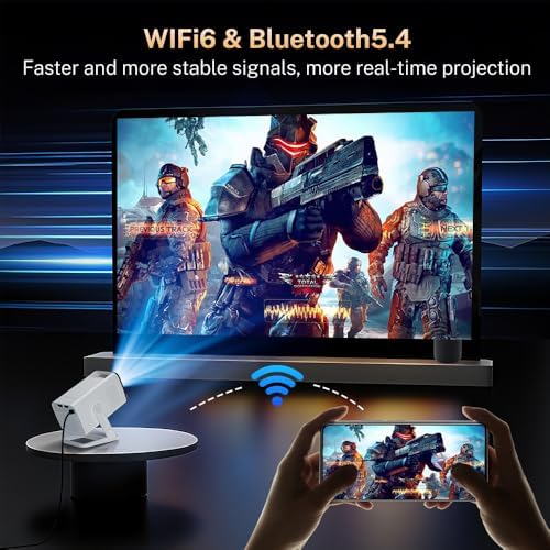 Built-in Apps 1080P 4K Support Mini Projector with Android 14, Phone Remote - Image 6