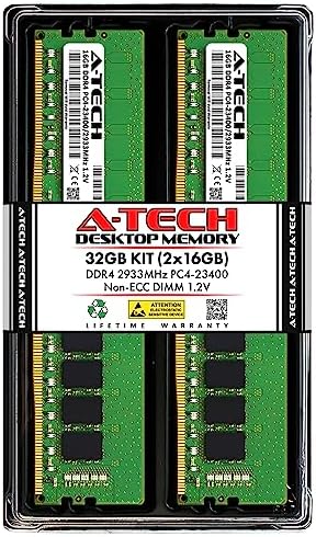 A-Tech 32GB Kit (2x16GB) RAM for Dell Inspiron 3880, 3881 Desktop | DDR4 2933MHz PC4-23400 DIMM 1.2V 288-Pin Non-ECC UDIMM Memory Upgrade by A-TechComponents