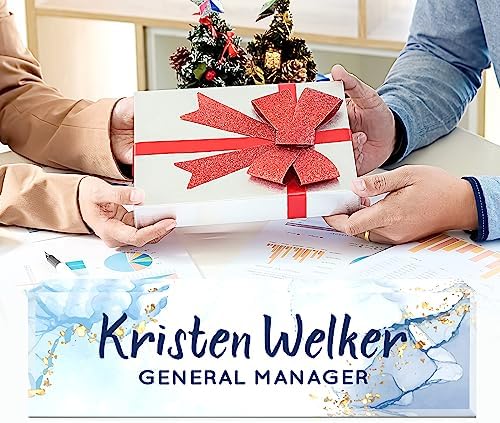 Name Plate for Desk, Desk Name Plate Personalized, Office Decor for Women Men, Acrylic Desktop Accessories, Office Appreciation Gifts for Boss Social Workers Nurse Teacher Employee (Blue/White) - Image 5