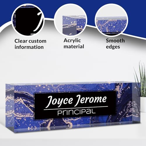 Desk Name Plate Personalized, Custom Name Plate for Desk, Acrylic Desktop Accessories, Office Gift & Decor for Women Men, Teacher Nurse Boss Employee Appreciation Gifts - Image 4