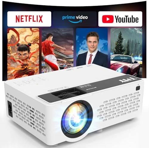 TMY 1080P Mini Projector, Built in Netflix app, 2-way Bluetooth, WiFi6 by TMY