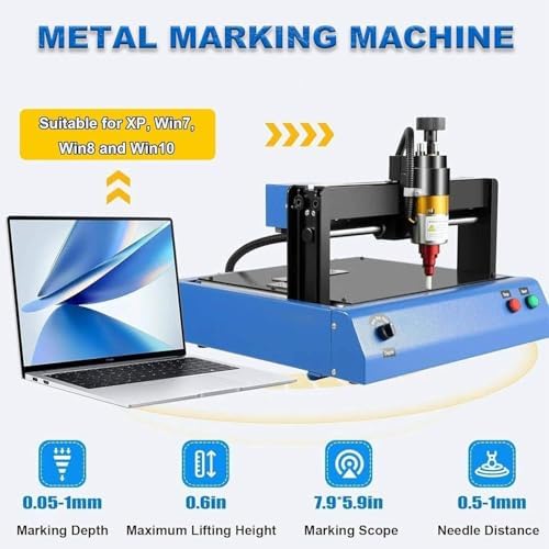 Electric Marking Machine, Desktop Nameplate Tag Marking Tool, Steel Plate Engraving Machine, for Metal&Steel Signs Marking for Al, Iron, Steel 300 * 200MM - Image 3