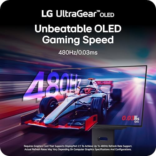 LG 27GX790A-B 27-inch Ultragear OLED Gaming Monitor QHD 1440p 480Hz, 0.03ms, DisplayPort 2.1, True Black 400, NVIDIA G-Sync, AMD FreeSync Premium Pro, HDMI, USB, Tilt/Height/Swivel/Pivot Stand, Black - Image 3