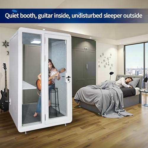 Soundproof Office Pod Booth, Quiet Meeting Pod with Acoustic Panels, Portable Modular Pod, Privacy Booth for Private Phone Calling, One to Two Person Workspace with Sound Isolation W55in D48in H92in - Image 3
