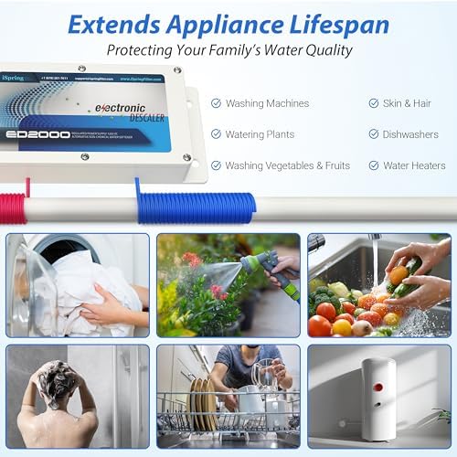 iSpring ED2000 Whole House Water Descaler, Alternative Electronic Salt-Free Hard Water Conditioner, Reduces Limescale Prevent Deposits Build-up, Different from a Water Softener - Image 4