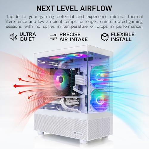 Budget Gaming PC Computers Desktop, Intel Core i7 up to 4.0GHz, GTX 1050 Ti 4GB, 16GB RAM, 512GB M.2 SSD, BX3 550W 80PLUS Bronze PSU, WiFi 5, RGB Fan x5, Windows 11 Home, prebuilt PC White - Image 6