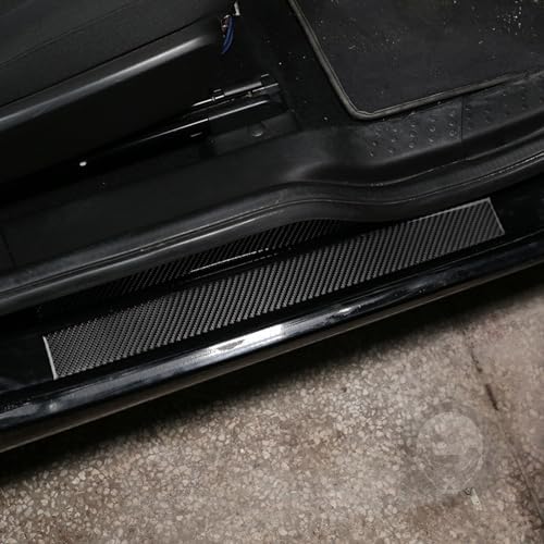 Car Outside Door Sill Plate(near door)Door Pedal Anti-Slip Strip Cover Sticker Real 3K Black Carbon Fiber Trim Compatible with Benz Smart 2016 2017 2018 2019 2020 2021 Auto Interior Accessories - Image 3
