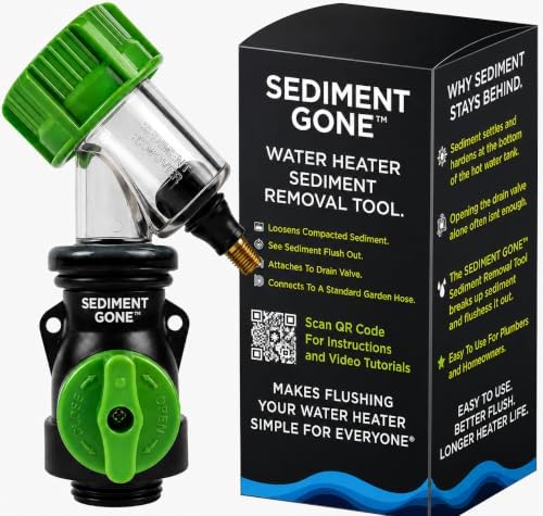The Original Sediment Gone® Water Heater Flush Kit & Sediment Removal Tool by SedimentGone