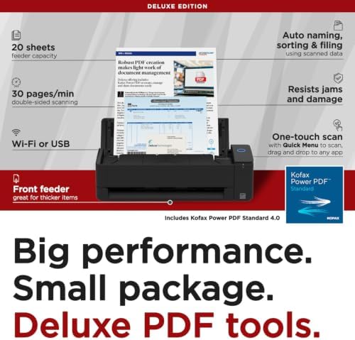 ScanSnap iX1300 Deluxe Wireless or USB Double-Sided Color Document Scanner - Image 2