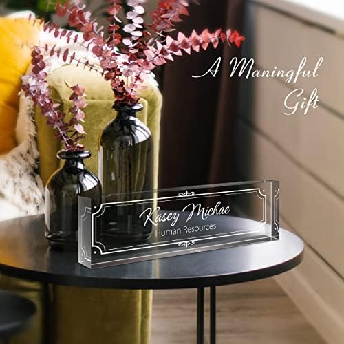 Gowelly Office Engraved Name Plates for Desk |Desk Name Plate Personalized| Custom Employee Appreciation Gifts |Office Gifts for Women, Boss, Employee, Teacher, Manager |Staff Appreciation Gift - Image 6