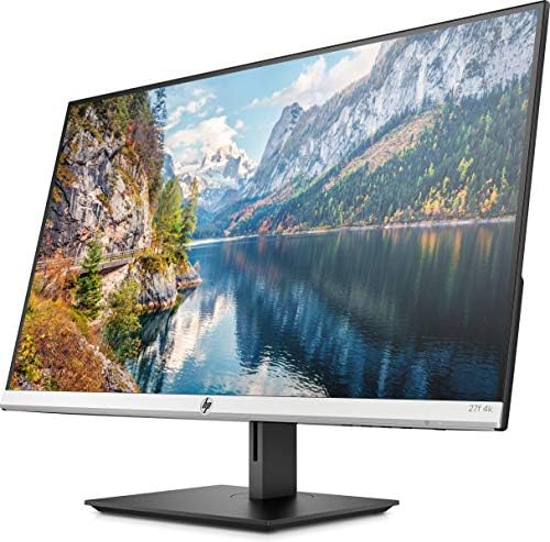 HP 27-inch Monitor with Height Adjust (27f 4K, Natural Silver and Black) - Image 2