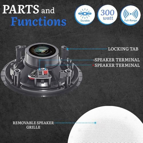 Technical Pro Home Theater Sound System Kit - 6 Channel 6000 Watts Bluetooth Amplifier, 8 Qty of 8” Frameless Ceiling Speakers 300 W Each, 500 ft Speaker Wire & Remote Ideal for Home, Office - Image 7
