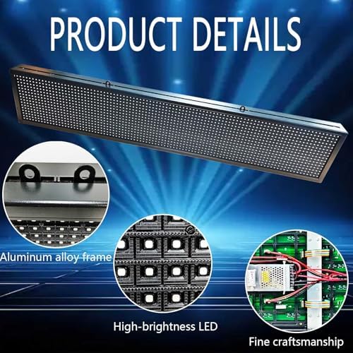 HS Programmable Scrolling Led sign Outdoor Digital Open Neon P10 39''x8'' - Image 5