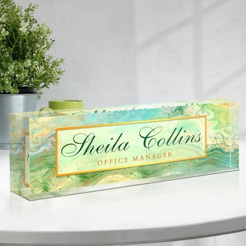 Custom Name Plate for Desk, Employee Appreciation Gifts, Office Decor by Spricoz