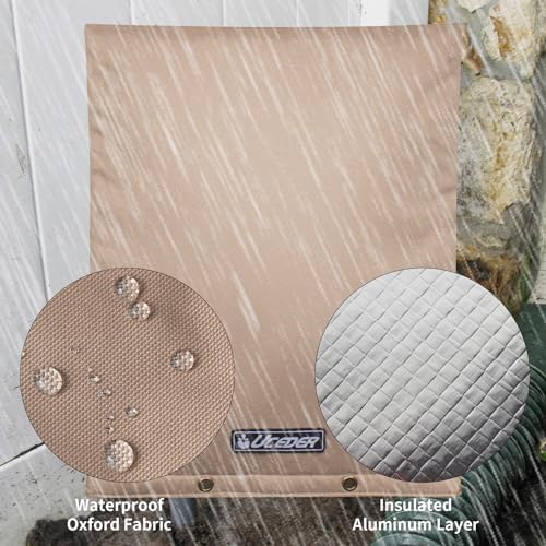 Backflow Preventer Insulation Cover -Sprinkler Covers for Outside -600D Heavy Duty Waterproof Sprinkler Valve Cover Perfect for Pipe Freeze Protection and Pressure Vacuum Breaker (20"W x 26"H) - Image 4