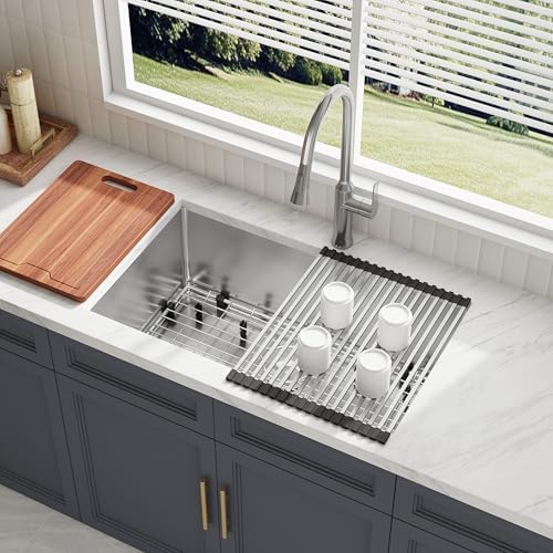 30 Inch Undermount Handmade Single Bowl Kitchen Sink by Quikore