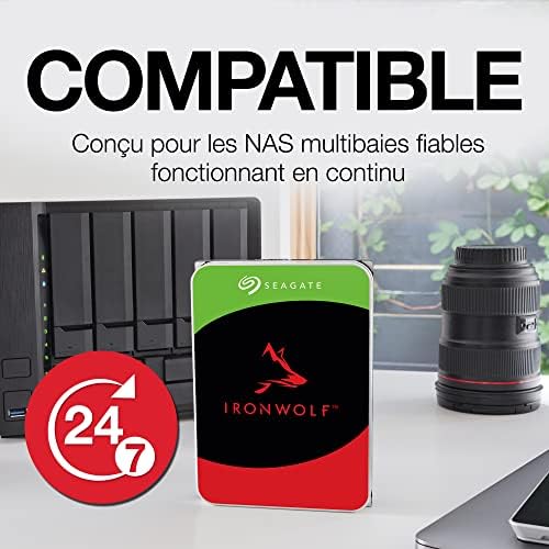 Seagate IronWolf 10TB NAS Internal Hard Drive, 3.5" SATA 6Gb/s, 7200 RPM, CMR, RAID Optimized, IronWolf Health Management – for NAS Systems (ST10000VNZ00) - Image 3