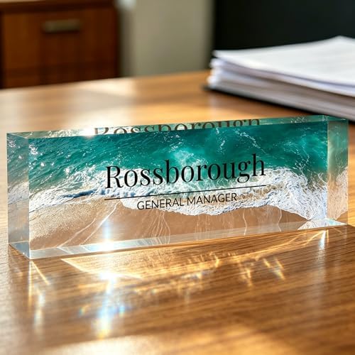 Custom Name Plate for Desk, Desk Name Plate Personalized, Acrylic Desktop Ornament, Stylish Office Decor, Appreciation Present for Boss, Social Worker, Teacher, Nurse, Employee by Unknown