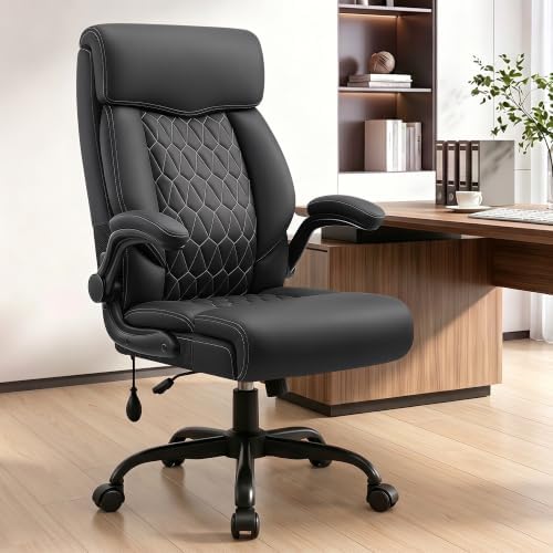 High Back Executive Office Chair with Inflatable Lumbar Support by Fidom