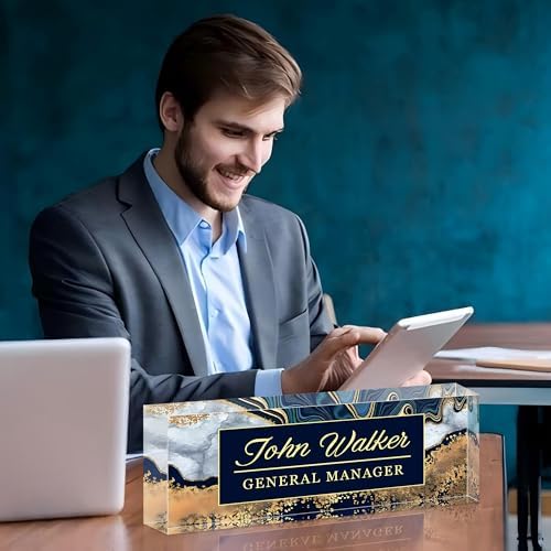 Ship Next Day Desk Name Plate Personalized, Custom Name Plate for Desk - Image 4