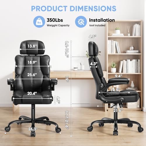 Kensaker Managerial Executive Chair with Adjustable Headrest - Image 6