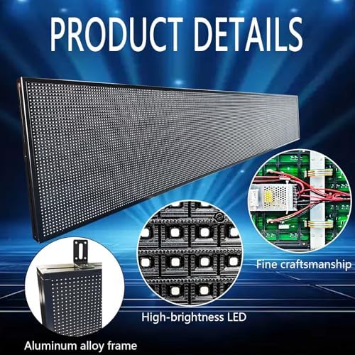 Programmable Scrolling Led sign Outdoor Digital Open Neon P10 115''x20'' - Image 4