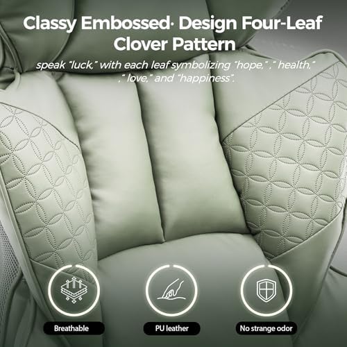 COMHOMA Big and Tall Office Chair Heavy Duty Wide Ergonomic Gaming Chair with Deluxe Embossing Designed Leather with Foot Rest,145°Reclining Adjustable Armrests Pocket Spring Back Support and Pillow - Image 5