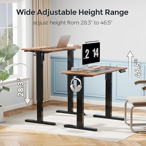 Small Electric Standing Desk, 35" Sit Stand Rising Desk - Image 3