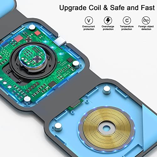 3 in 1 Wireless Charging Station for Apple,Foldable Magnetic Travel Charger - Image 5
