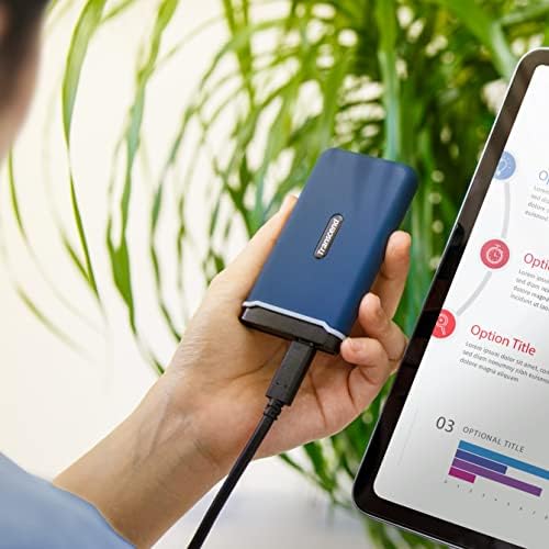Transcend 500GB USB 3.1 Gen 2 USB Type-C ESD370C Portable SSD Solid State Drive TS500GESD370C - Image 4